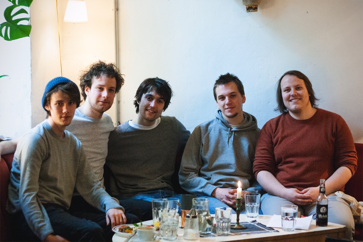 Henning May, Severin Kantereit, Christopher Annen, Malte Huck und Jan Wälder (v. l. n. r.)
