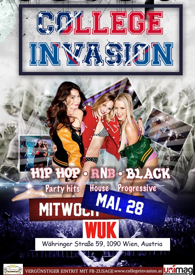 COLLEGE INVASION - MI 28. MAI - WUK