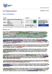 BachelorPrint Plagiatsreport online