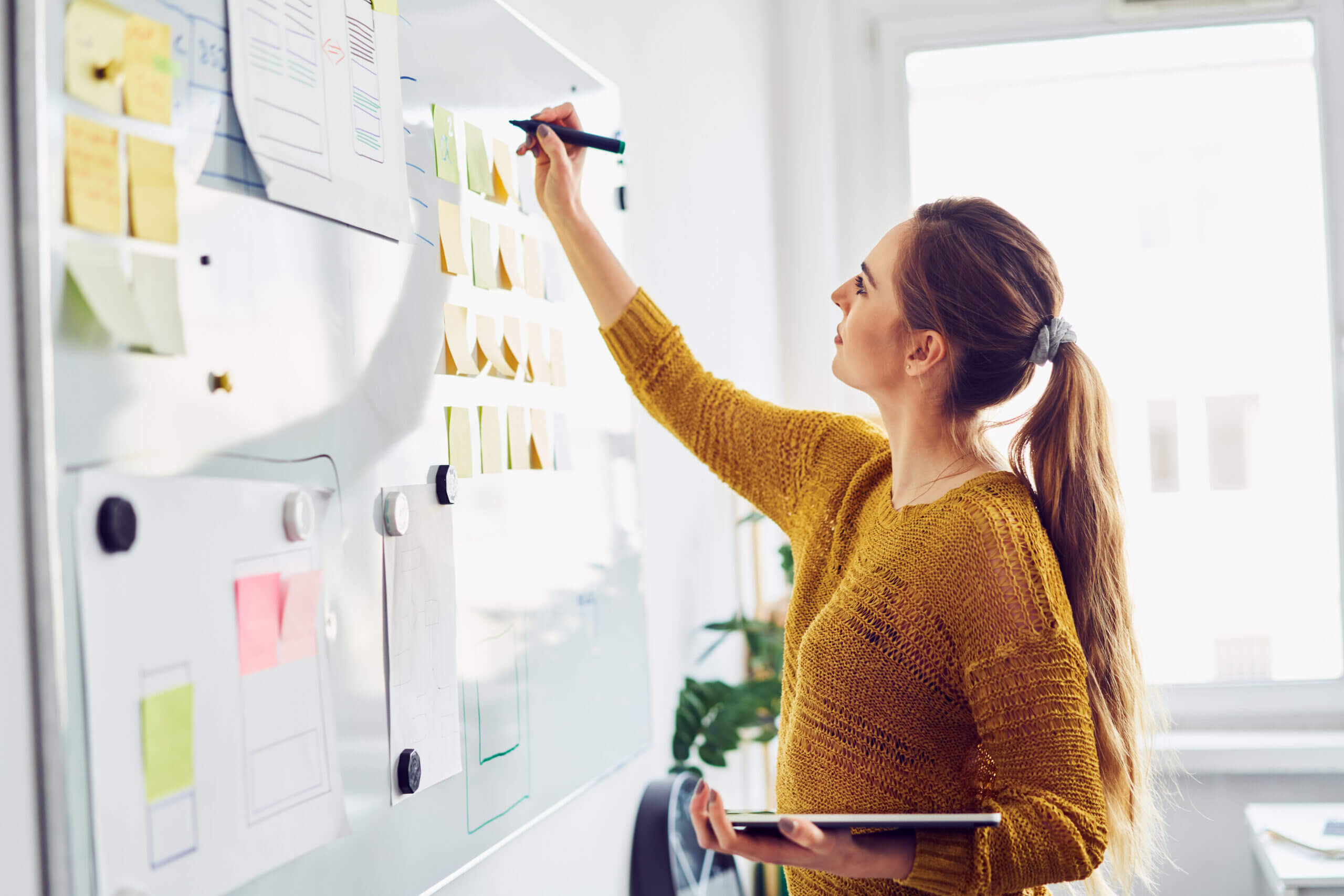 Beraterin am Whiteboard