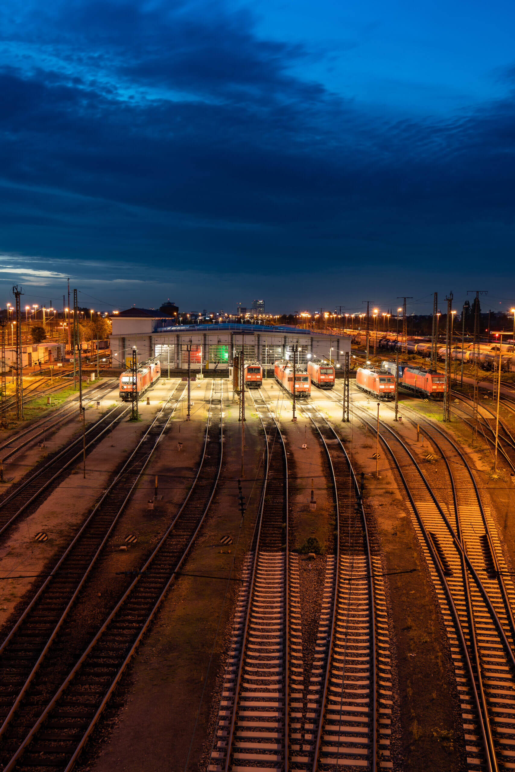 Güterzug-Depot der Deutschen Bahn