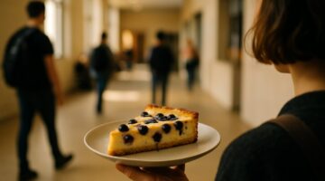 Symbolbild zum Artikel: Feiner Sauerrahmkuchen mit Heidelbeeren