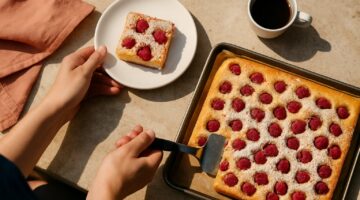 Symbolbild zum Artikel: Himbeeriger Schneetraum auf Kuchen