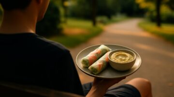 Symbolbild zum Artikel: Sommerrollen mit Hummus